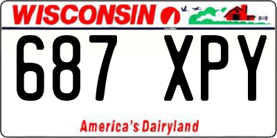 WI license plate 687XPY