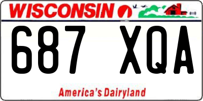 WI license plate 687XQA