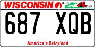 WI license plate 687XQB