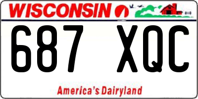 WI license plate 687XQC