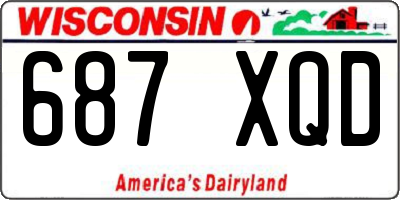 WI license plate 687XQD
