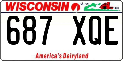 WI license plate 687XQE
