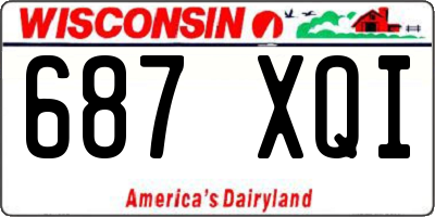 WI license plate 687XQI