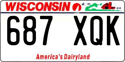 WI license plate 687XQK