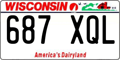 WI license plate 687XQL
