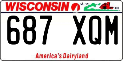 WI license plate 687XQM