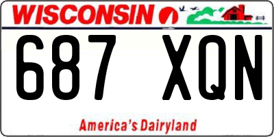 WI license plate 687XQN