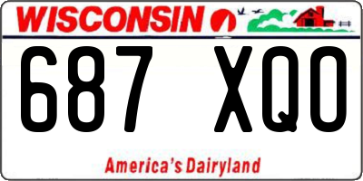 WI license plate 687XQO
