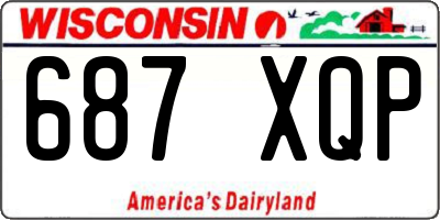 WI license plate 687XQP