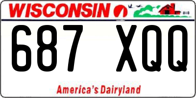WI license plate 687XQQ