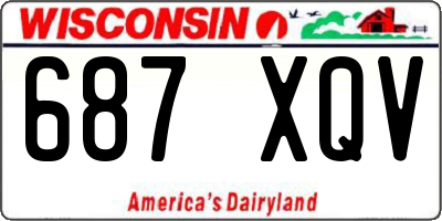 WI license plate 687XQV