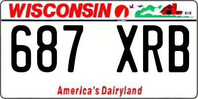 WI license plate 687XRB