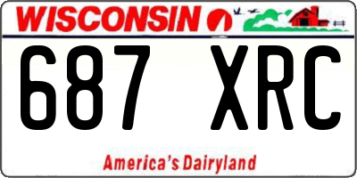 WI license plate 687XRC