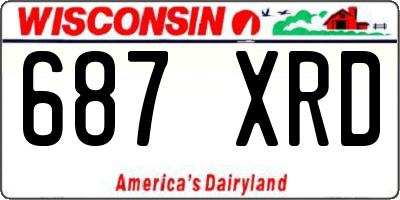 WI license plate 687XRD