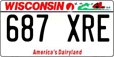 WI license plate 687XRE