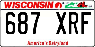 WI license plate 687XRF