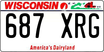 WI license plate 687XRG