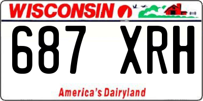 WI license plate 687XRH