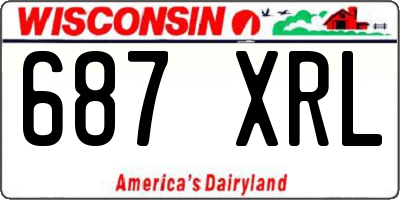 WI license plate 687XRL