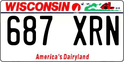 WI license plate 687XRN