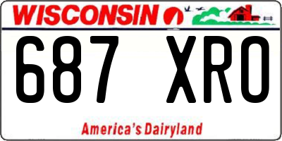 WI license plate 687XRO