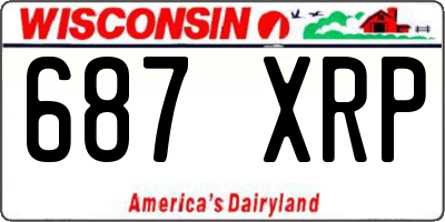 WI license plate 687XRP