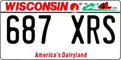 WI license plate 687XRS