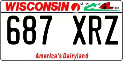 WI license plate 687XRZ