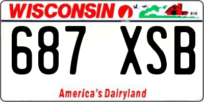 WI license plate 687XSB
