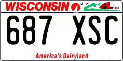 WI license plate 687XSC