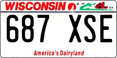 WI license plate 687XSE