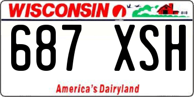 WI license plate 687XSH