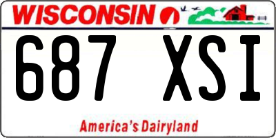 WI license plate 687XSI