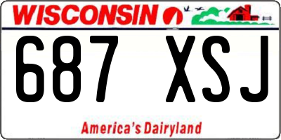 WI license plate 687XSJ