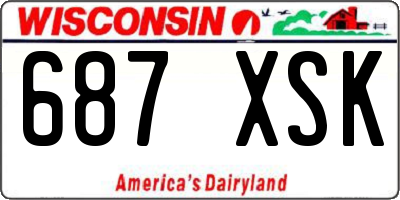 WI license plate 687XSK