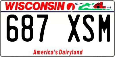 WI license plate 687XSM