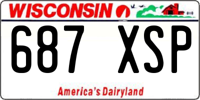 WI license plate 687XSP