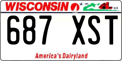WI license plate 687XST