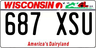 WI license plate 687XSU