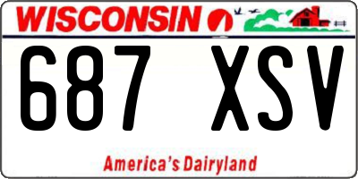 WI license plate 687XSV