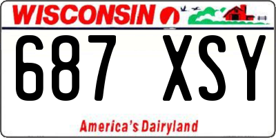 WI license plate 687XSY