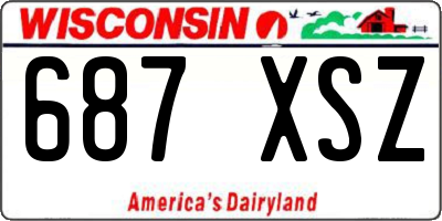 WI license plate 687XSZ