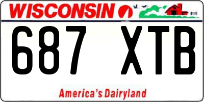 WI license plate 687XTB