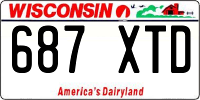 WI license plate 687XTD