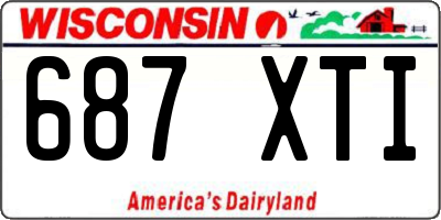 WI license plate 687XTI