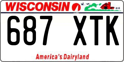 WI license plate 687XTK