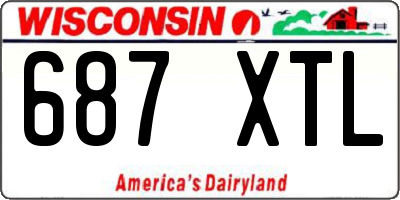 WI license plate 687XTL
