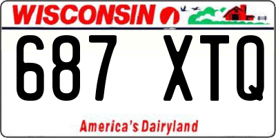 WI license plate 687XTQ