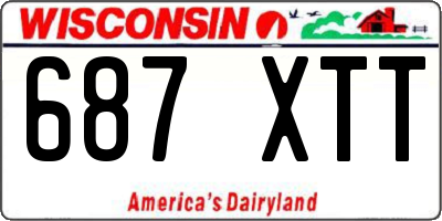 WI license plate 687XTT