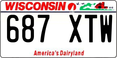 WI license plate 687XTW